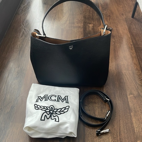 MCM Medium Sarah Hobo Bag in Black - Picture 10 of 10